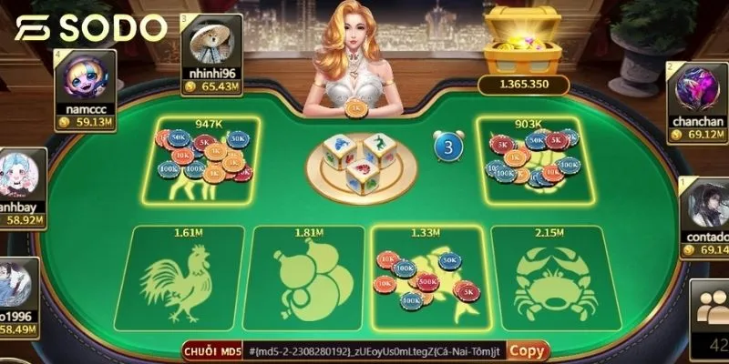 Bầu cua tôm cá - Game dân gian 79sodo hấp dẫn bậc nhất sân chơi